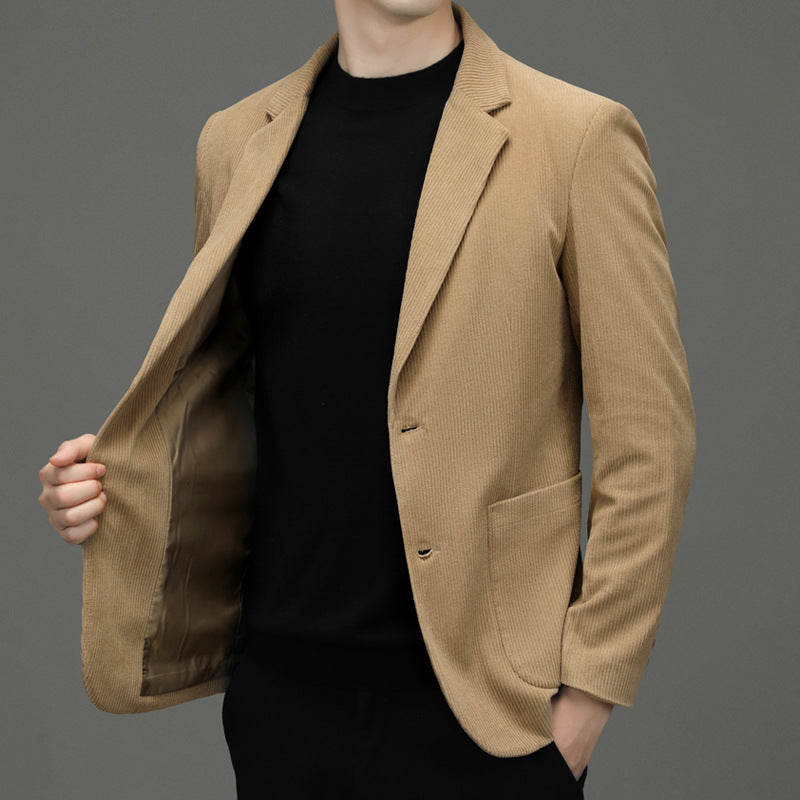 Herren Kordsakko Slim-Fit aus Baumwollmix mit aufgesetzten Taschen Nord Taschen