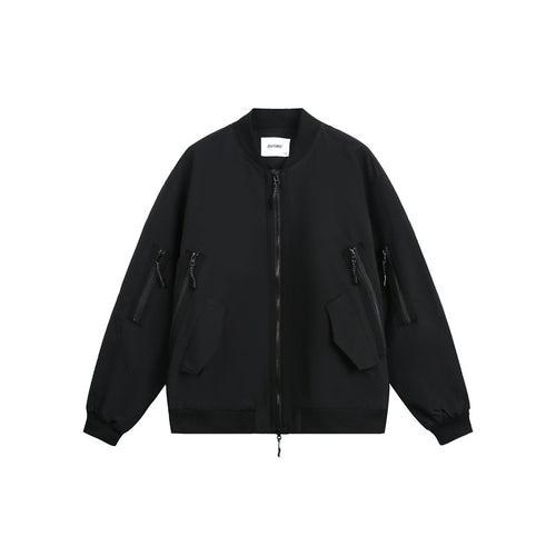 Unisex Boxy-Utility-Bomberjacke mit Mehrfachtaschen und Zwei-Wege-Reißverschluss Nord Taschen