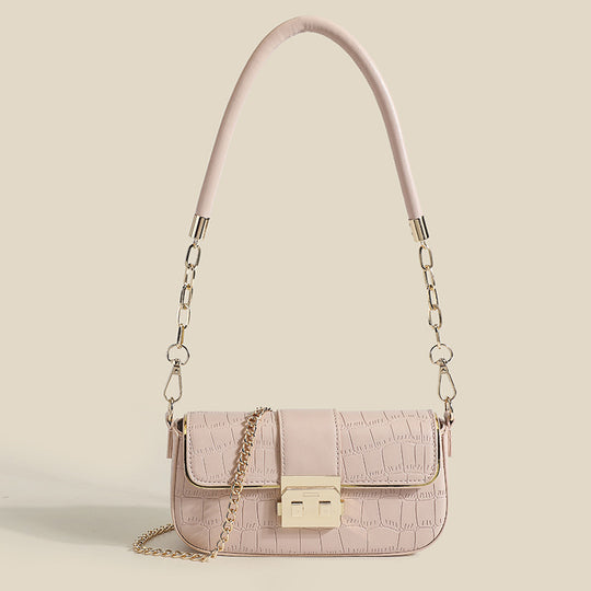 Damen Clutch-Tasche mit raffinierter Krokodilprägung und elegantem Kettenverschluss Nord Taschen