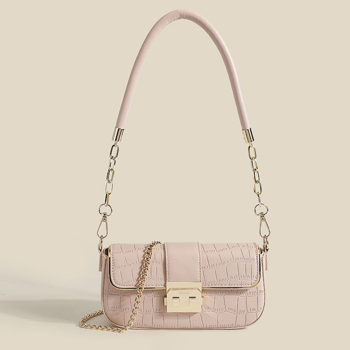Damen Clutch-Tasche mit raffinierter Krokodilprägung und elegantem Kettenverschluss Nord Taschen