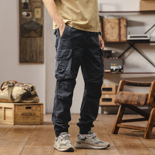 Herren Taktische Cargo-Joggerhose mit Tunnelzugbund und verstellbaren Druckknopf‑Taschen Nord Taschen