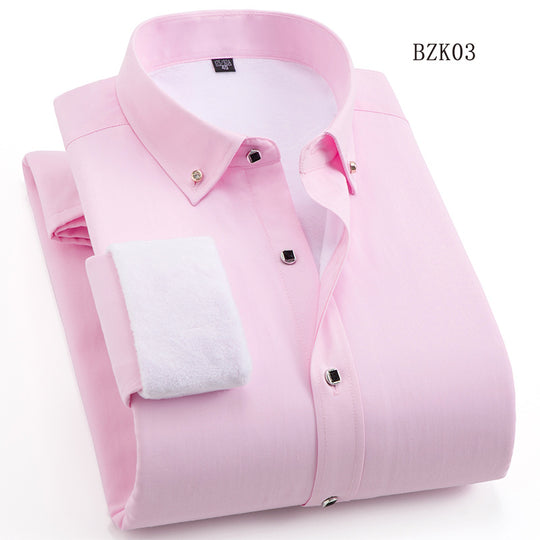 Herren Gefüttertes Businesshemd mit Thermofleece‑Innenseite und Button‑Down‑Kragen Nord Taschen