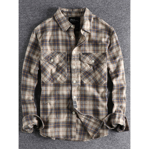 Herren Karo-Flanell-Hemd mit Brusttaschen und legerer Relaxed‑Passform Nord Taschen