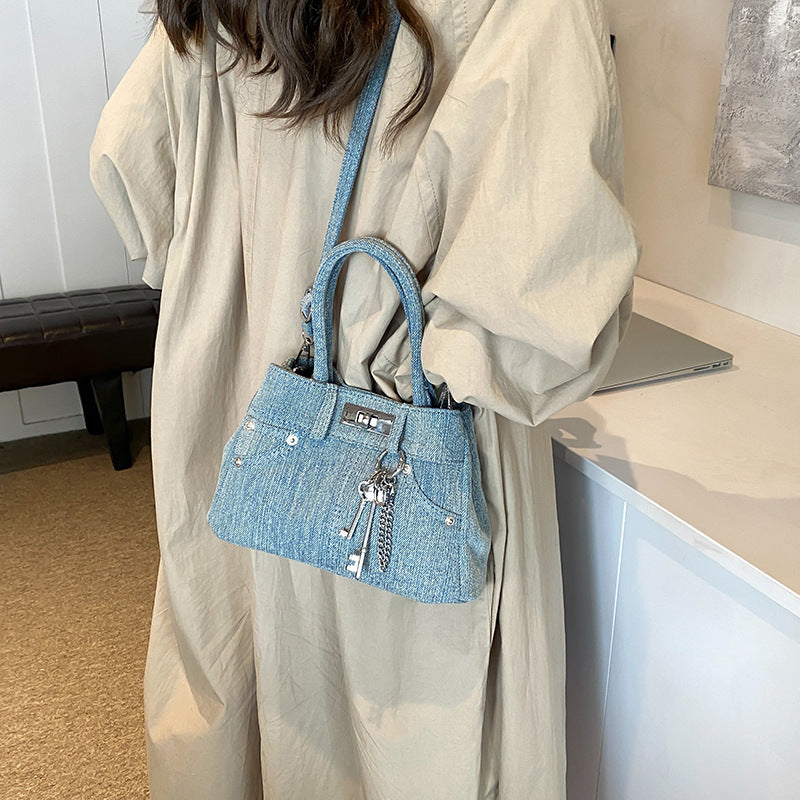 Damen Jeans-Shopper mit eleganten Details Nord Taschen