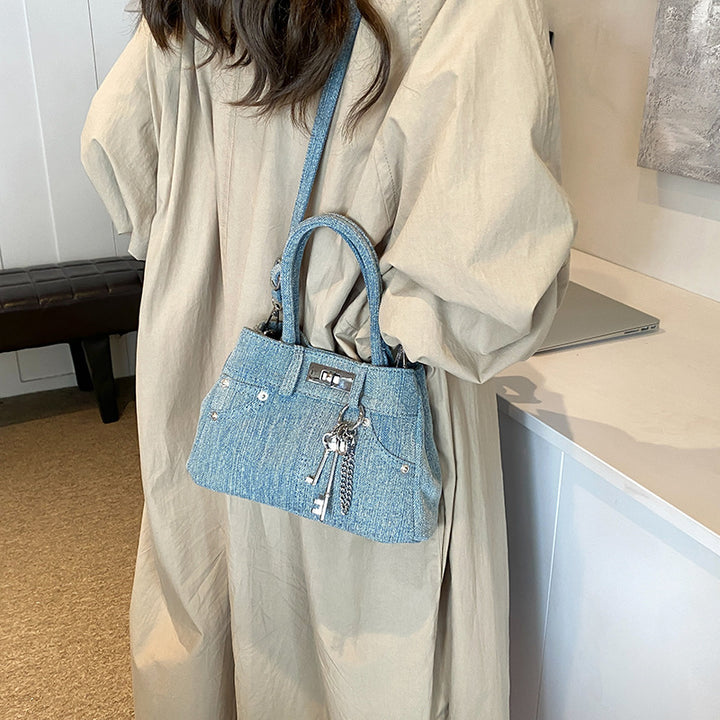 Damen Jeans-Shopper mit eleganten Details Nord Taschen