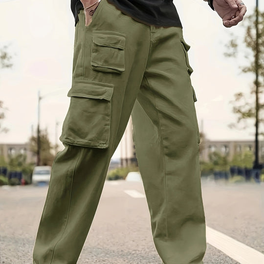 Herren Relaxed-Fit Utility-Cargohose mit großen Klappfächern und elastischem Beinabschluss Nord Taschen