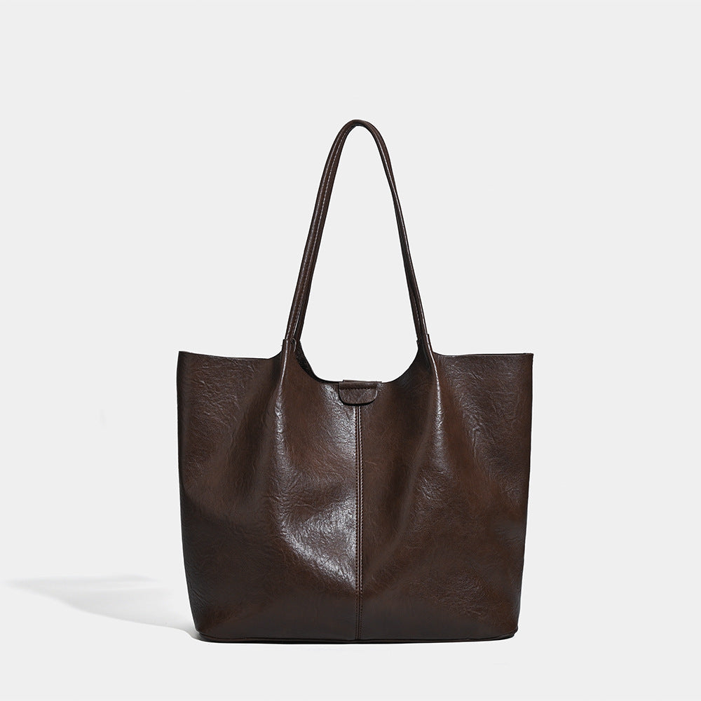 Damen Shopper-Tasche mit feiner strukturierter Oberfläche und edlen Lederakzenten Nord Taschen