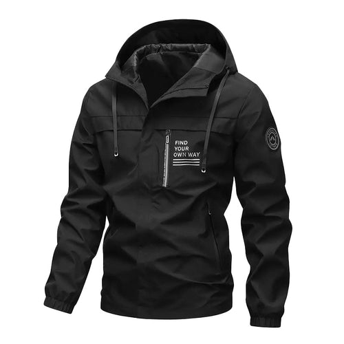 Herren Windbreaker Jacke mit hochschließendem Kragen und praktischen Taschen Nord Taschen