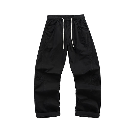 Herren Leichte Relaxed-Fit Bundhose mit Tunnelzug, schrägen Eingrifftaschen und Paneelnähten Nord Taschen