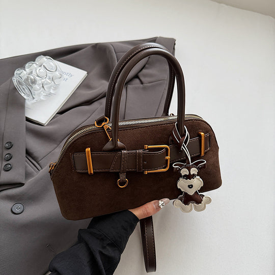 Damen elegante Satchel-Tasche mit kontrastierenden Riemen Nord Taschen