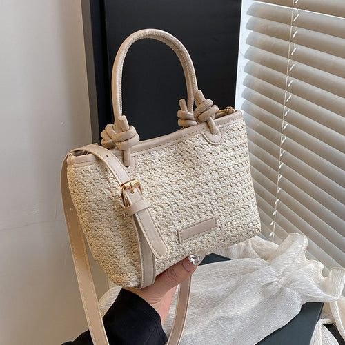 Damen Handtasche mit geflochtenem Design und abnehmbaren Schulterriemen Nord Taschen