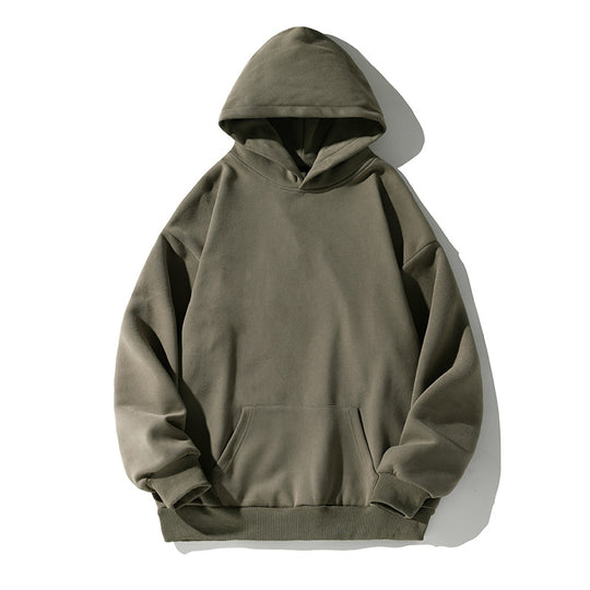 Unisex Kastenförmiger Kapuzenpullover mit minimalistischer Nahtführung, Kängurutasche und verlängertem Rückenteil Nord Taschen