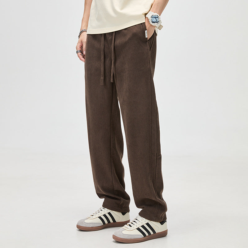 Herren Cordhose mit Kordelzug und geradem Bein Nord Taschen