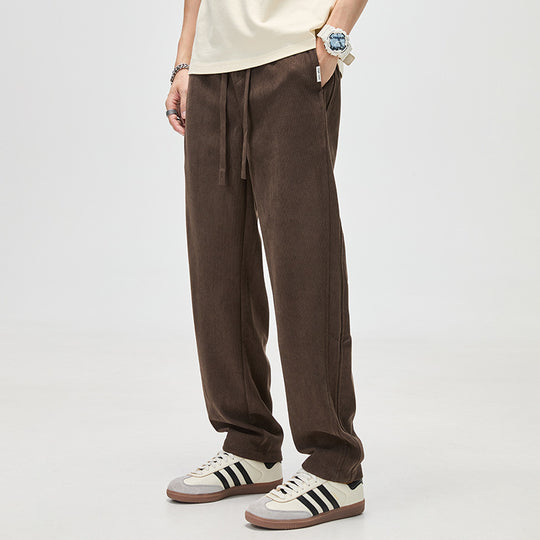 Herren Cordhose mit Kordelzug und geradem Bein Nord Taschen