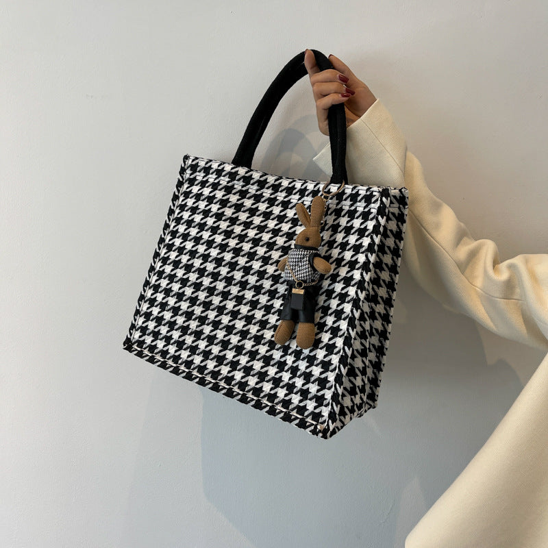 Damen Tragetasche im modernen Hahnentritt-Design Nord Taschen