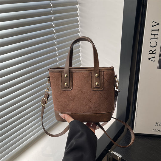 Damen elegante Mini-Bucket-Tasche mit abnehmbarem Schulterriemen Nord Taschen
