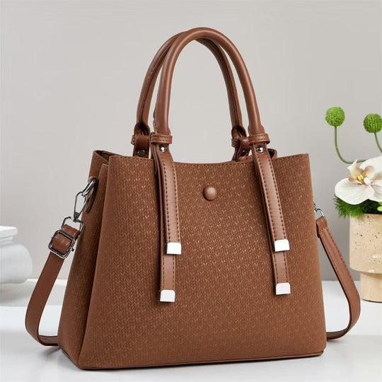 Damen elegante Handtasche mit strukturiertem Gewebe und abnehmbarem Schulterriemen Nord Taschen