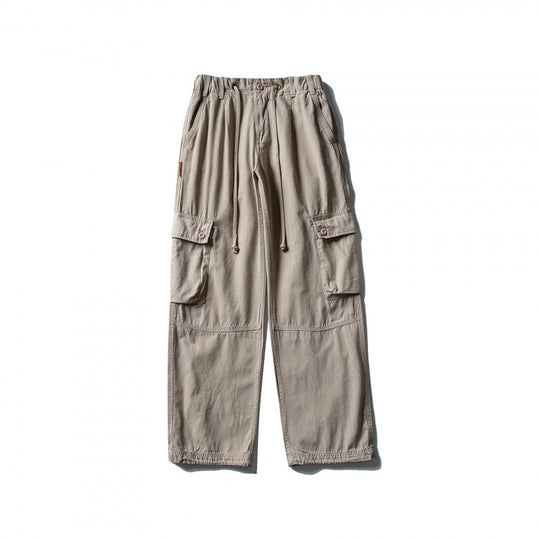 Herren Cargo-Hose mit weitem Bein, elastischem Tunnelzugbund und aufgesetzten Klappentaschen Nord Taschen
