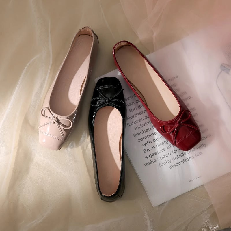 Damen Ballerinas mit elegantem Schleifen-Design und komfortablem Fußbett
