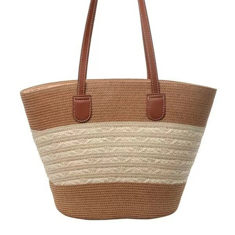 Damen Strandtasche mit robusten Griffen und geschmackvollem Streifenmuster Nord Taschen