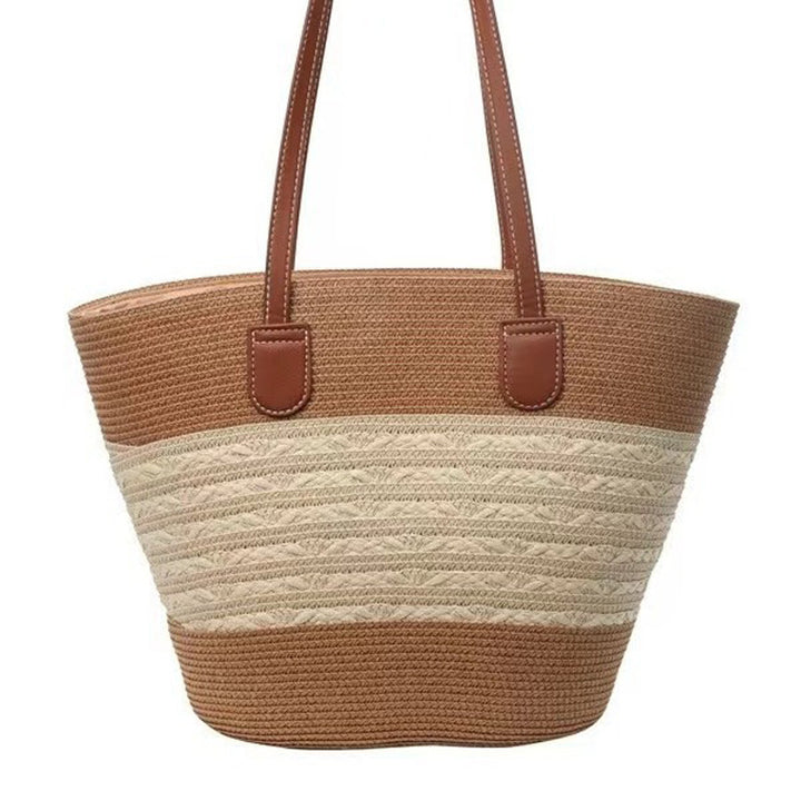 Damen Strandtasche mit robusten Griffen und geschmackvollem Streifenmuster Nord Taschen
