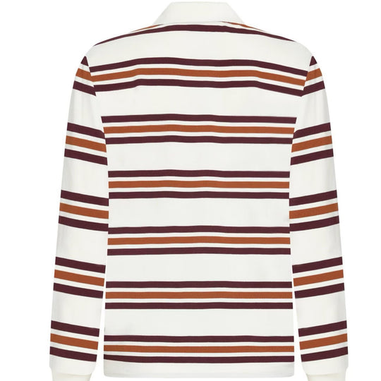 Damen Gestreiftes Rugby-Polo-Shirt im Oversize-Schnitt mit Holzknopfdetails Nord Taschen