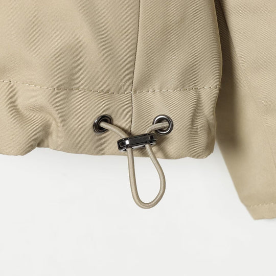 Damen Wendbare leichte Übergangsjacke mit Stehkragen, Raglanärmeln und Tunnelzugsaum Nord Taschen