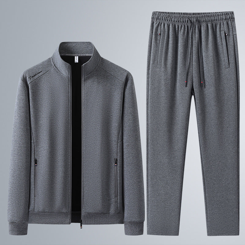 Herren Zweiteiliges Sport-Lounge-Set mit Stehkragen, verdecktem Reißverschluss & Kordelbund Nord Taschen