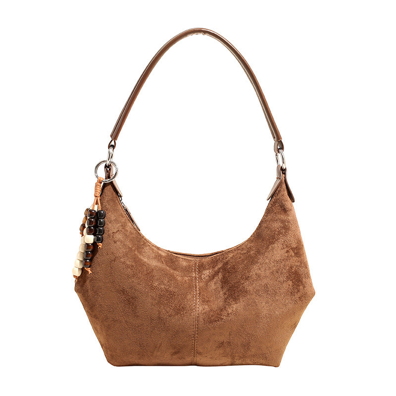 Damen Schultertasche mit eleganter Wildleder-Oberfläche Nord Taschen