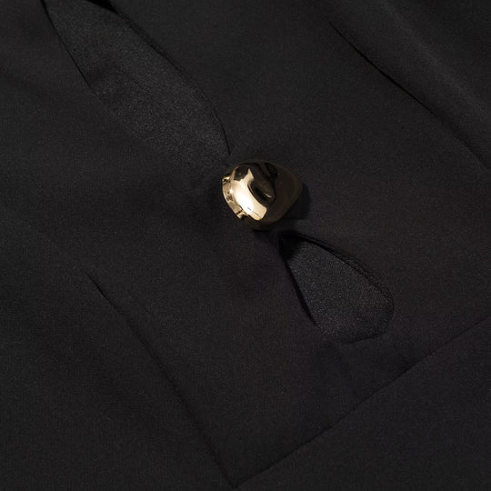 Damen Spitzenkleid mit Stehkragen, Cut-Out-Detail und Zierknöpfen Nord Taschen