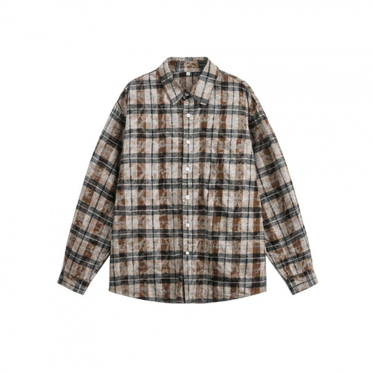 Unisex Lockere Karo-Hemdjacke im Overshirt-Stil aus brushed Flanell Nord Taschen