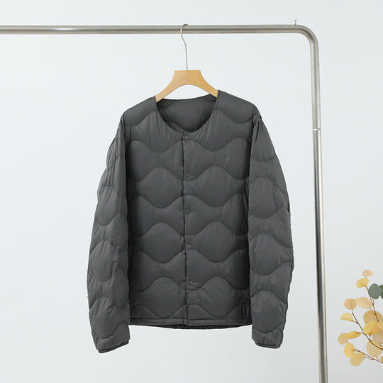 Damen Ärmellose Thermo‑Steppweste mit wellenförmiger Steppung und Druckknopfverschluss Nord Taschen