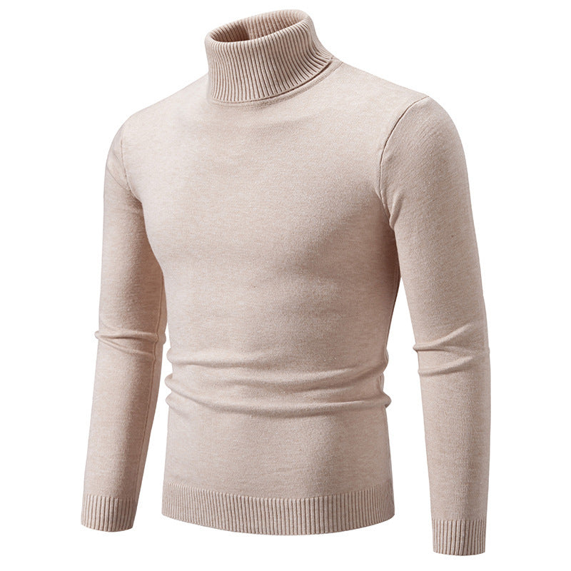 Herren eleganter Rollkragenpullover aus feiner Baumwolle
