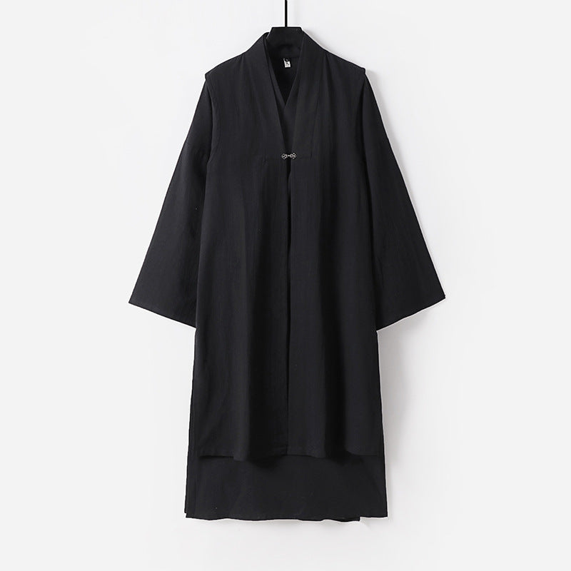 Unisex Langer Oversize-Kimono‑Mantel mit dezentem Knebelverschluss und weiter Silhouette Nord Taschen