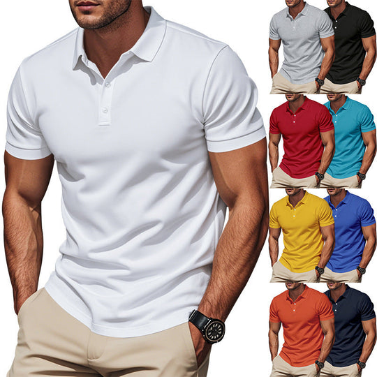 Herren nan atmungsaktives Piqué Poloshirt Kurzarm mit Knopfleiste Nord Taschen