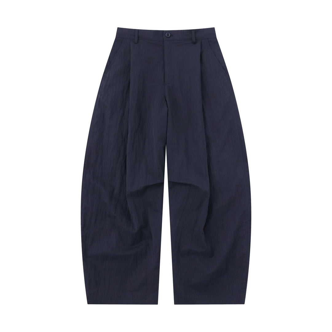 Damen Weite Culottehose mit hoher Taille und strukturierter Baumwollmischung Nord Taschen