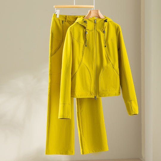 Damen Kapuzen-Softshelljacke mit Zwei-Wege-Reißverschluss und ergonomischer Schnitt Nord Taschen