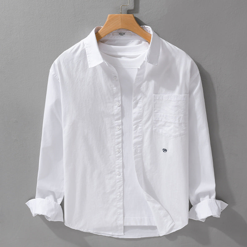 Herren Leichtes Baumwoll-Overshirt im Hemdjackenstil mit Kentkragen, aufgesetzter Brusttasche und Relaxed‑Fit Nord Taschen