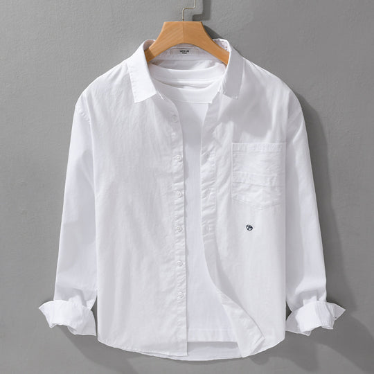 Herren Leichtes Baumwoll-Overshirt im Hemdjackenstil mit Kentkragen, aufgesetzter Brusttasche und Relaxed‑Fit Nord Taschen