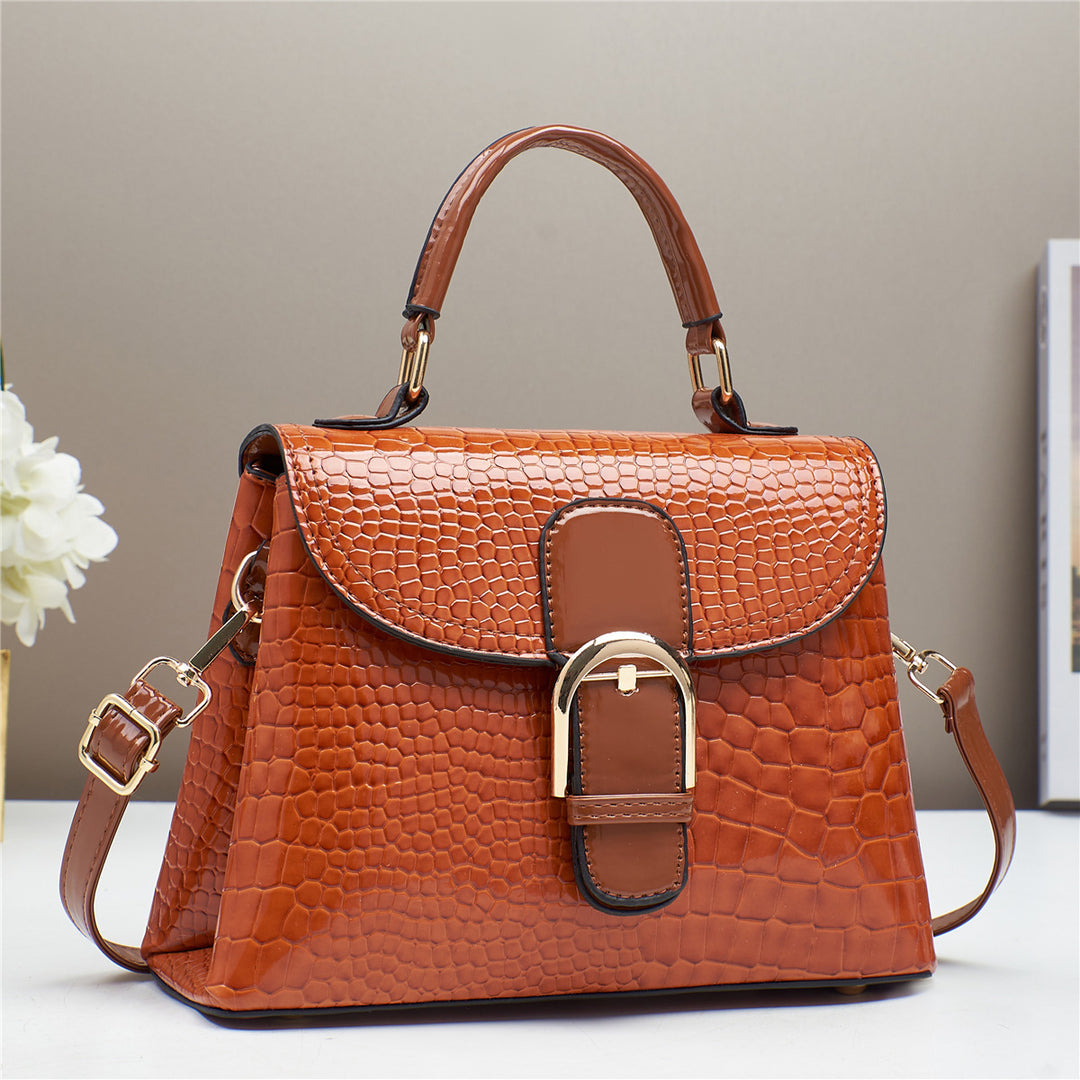 Damen elegante Handtasche mit luxuriösem Kroko-Design Nord Taschen