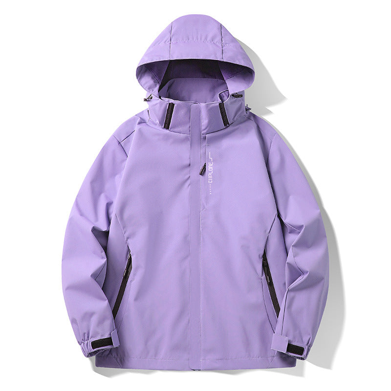 Herren Wasser- und winddichte technische Kapuzen-Outdoorjacke mit verschweißten Nähten und atmungsaktivem Futter Nord Taschen