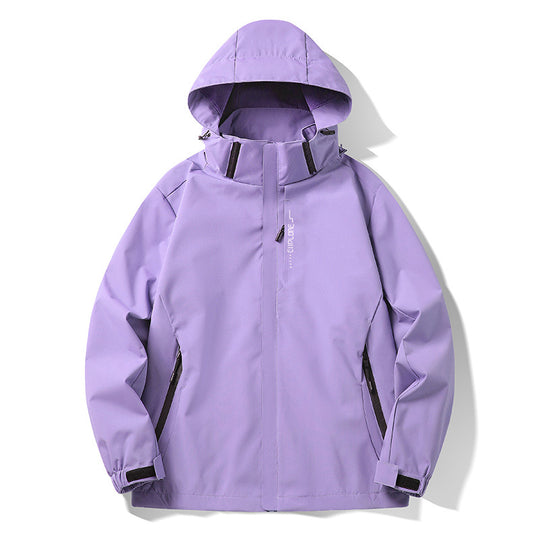 Herren Wasser- und winddichte technische Kapuzen-Outdoorjacke mit verschweißten Nähten und atmungsaktivem Futter Nord Taschen