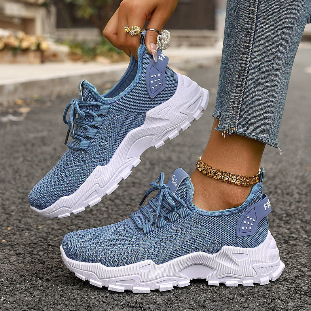 Damen Sportliche Mesh Sneakers mit dämpfender Sohle und atmungsaktiver Konstruktion