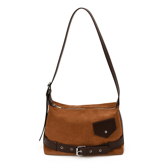 Damen Hobo-Tasche mit eleganten Velourslederelementen und praktischem Kordelzug Nord Taschen
