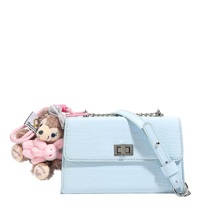 Damen elegante Umhängetasche mit modischem Krokodil-Look und praktischen Fächern Nord Taschen