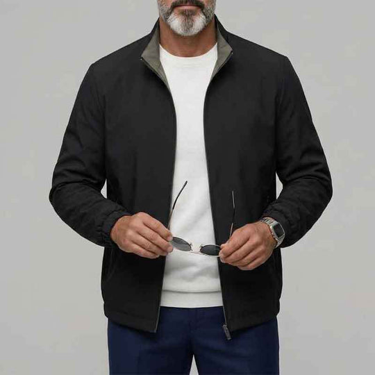 Herren Moderne Übergangsjacke mit hohem Kragen und praktischen Taschen Nord Taschen