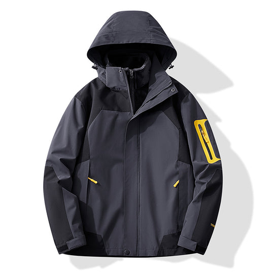Damen Multifunktionale Trekking-Softshelljacke mit herausnehmbarer Fleece‑Innenlage und Kapuze Nord Taschen
