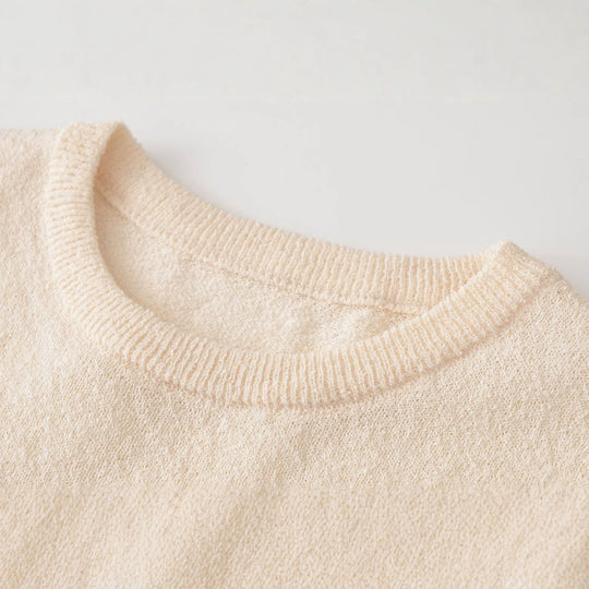 Damen Feinstrickpullover mit Spitzenbesatz und Bogenkante Nord Taschen
