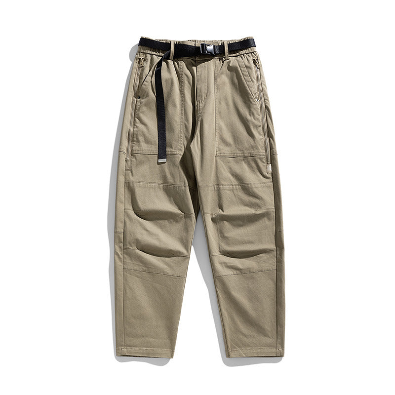 Herren Tapered Utility-Cargohose mit integriertem Webgurt, Kniepaneelen und Reißverschlusstaschen Nord Taschen