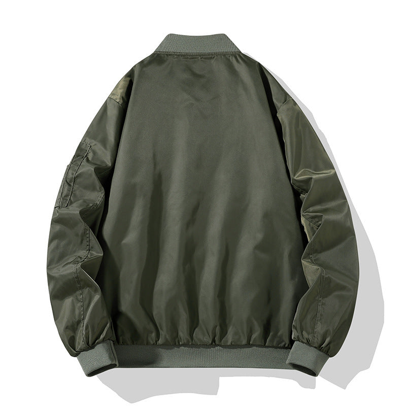 Herren Piloten-Bomberjacke im Military-Look mit kontrastierendem Innenfutter, Ärmeltasche und gerippten Bündchen Nord Taschen